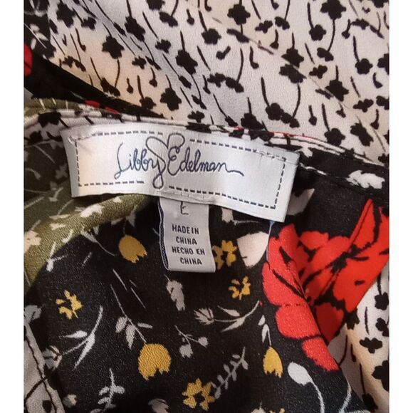 Libby Edelman Woman's Size Large Boho Floral Patchwork Dress - Picture 5 of 6
